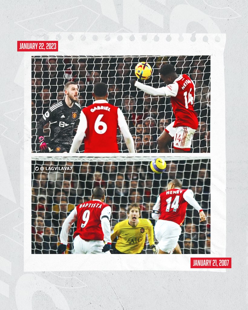 Lagvilava7's tweet photo. 🔴 Same number, different player #ARSMUN @Arsenal  @EddieNketiah9 https://t.co/wtpo1GH8wx