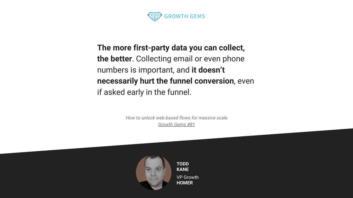 Collecting more data doesn't always lead to lower conversion

🎙️/📹 How to unlock web-based flows for massive scale
💡 <a href="/ToddKane/">Toddy Digital</a> (VP of Growth <a href="/LearnWithHOMER/">HOMER</a>)
🙏 <a href="/MobileUAShow/">The Mobile User Acquisition Show</a>
🔗 youtube.com/watch?v=2Vqe34…

#1GemEveryday