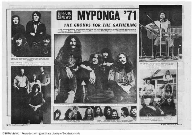 MelouneyMusic's tweet photo. Vince’s band Fanny Adams is included (bottom right) in this newspaper article regarding the Myponga Music Festival dated January 22, 1971 (fifty-two years ago today.)
#FannyAdams https://t.co/8IUxIZbt04