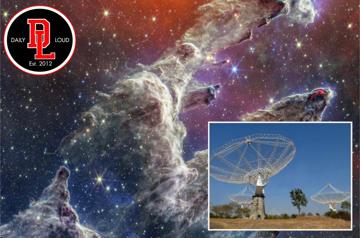 DailyLoud's tweet image. A radio signal 9 billion light years away from earth was detected by a Telescope in India 👀📡