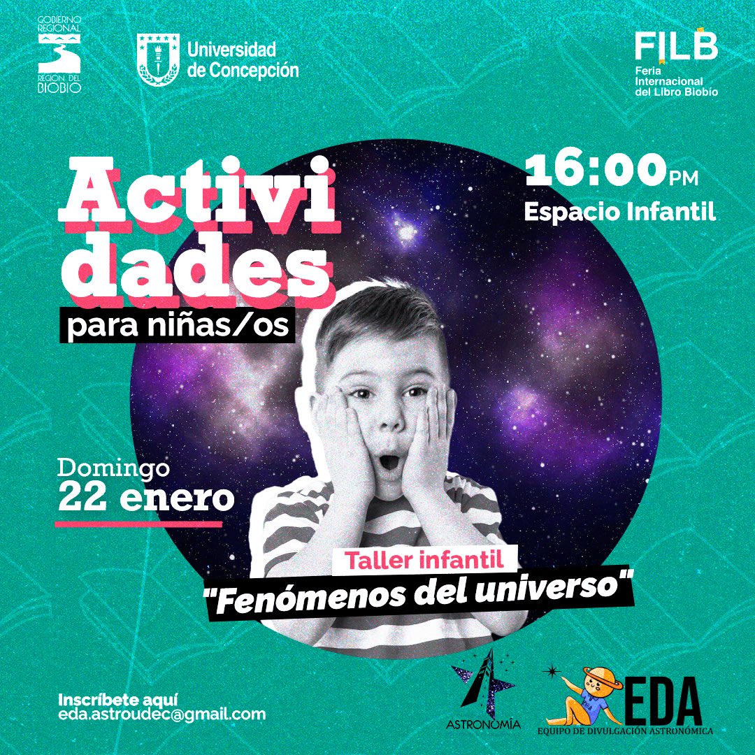 Actividades infantiles para vivir la #FILB2023 en familia🤓📖. ¡Acompáñanos y participa de esta gran jornada en la UdeC!