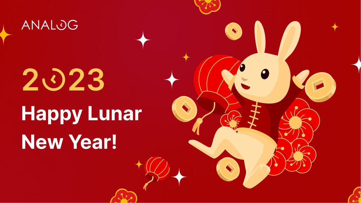 OneAnalog's tweet photo. Happy Lunar New Year! 🎊 🧧 🎊🧧
May the Year of the Rabbit be a prosperous one for everyone! 🐰
Gong Xi Fa Cai! 🥂

#ChineseNewYear #LunarNewYear #YearOfTheRabbit #CNY #CNY2023 https://t.co/SWe4NjNUOe