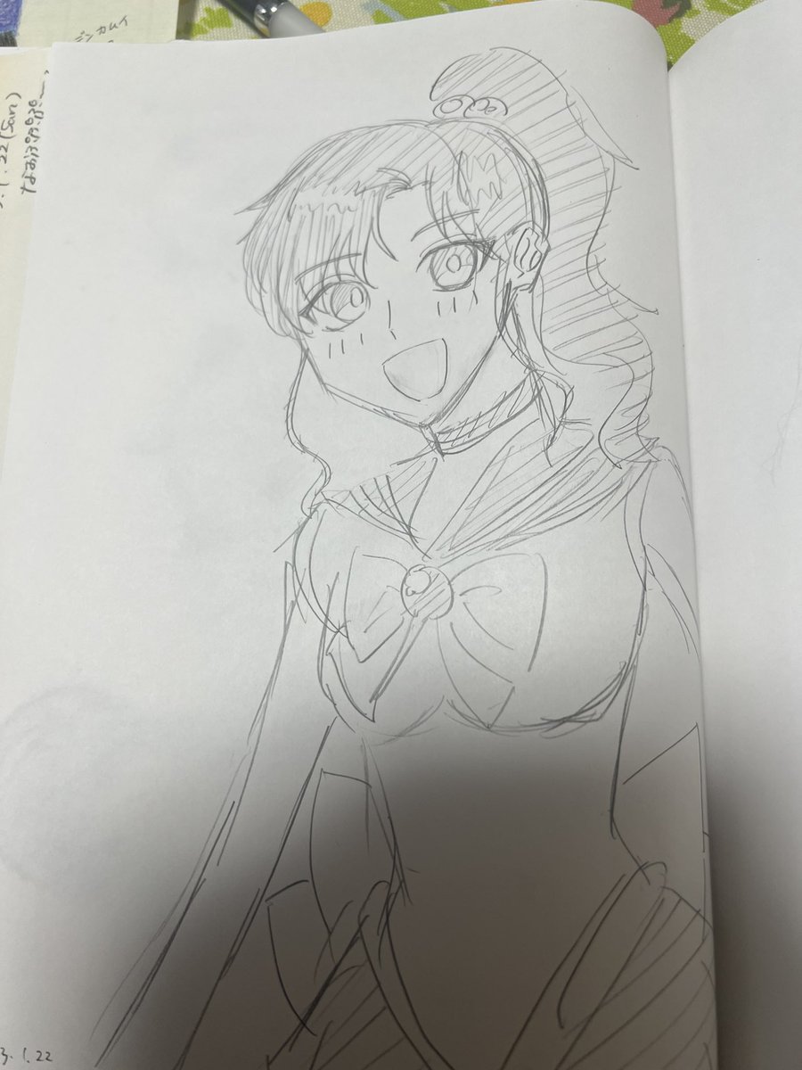 姪っ子が描いたまこちゃん、コナンくん、フォージャー家。姉のお友だちが描いてくれたアシㇼパさん。 