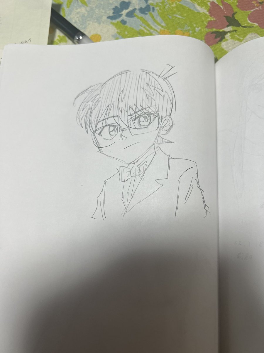 姪っ子が描いたまこちゃん、コナンくん、フォージャー家。姉のお友だちが描いてくれたアシㇼパさん。 