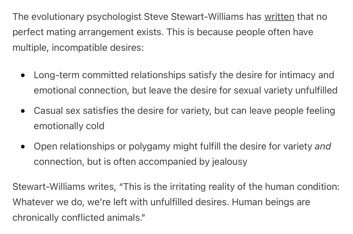 SteveStuWill's tweet image. “This is the irritating reality of the human condition: Whatever we do, we’re left with unfulfilled desires. Human beings are chronically conflicted animals.” robkhenderson.substack.com/p/reverse-domi… HT @robkhenderson