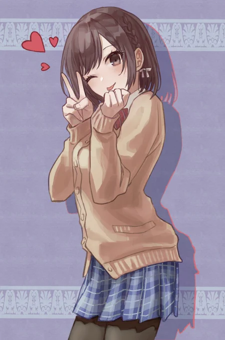 #100日チャレンジ #prsk_FA 90日目ぶりっ子ポーズを決めるえななん 
