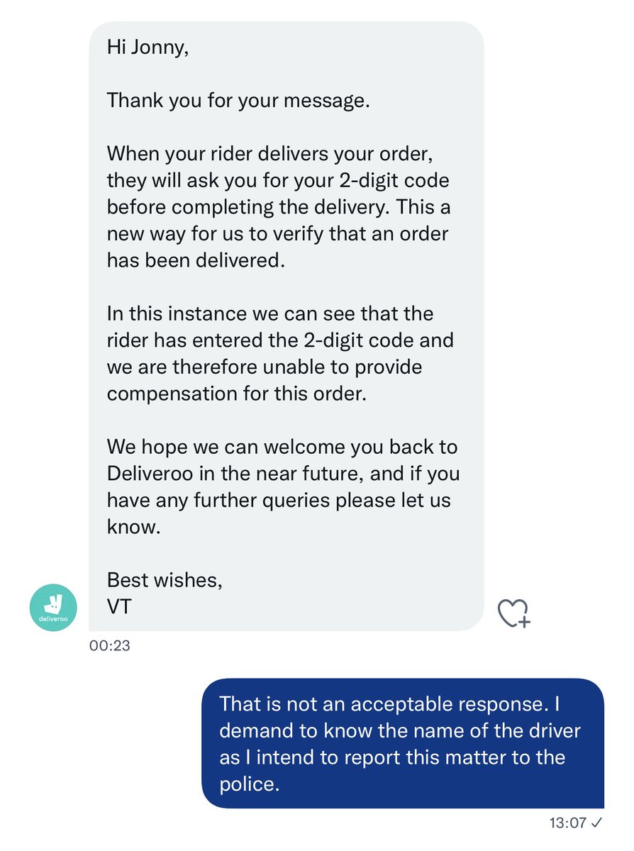 jonny_pearson's tweet photo. You’re default response, no matter who I deal with. @Dishoom are you happy about this? https://t.co/SKSXVZURm4