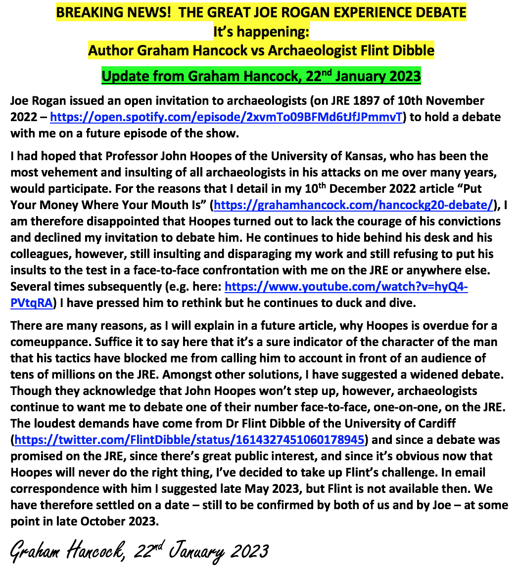 Graham Hancock tweet media