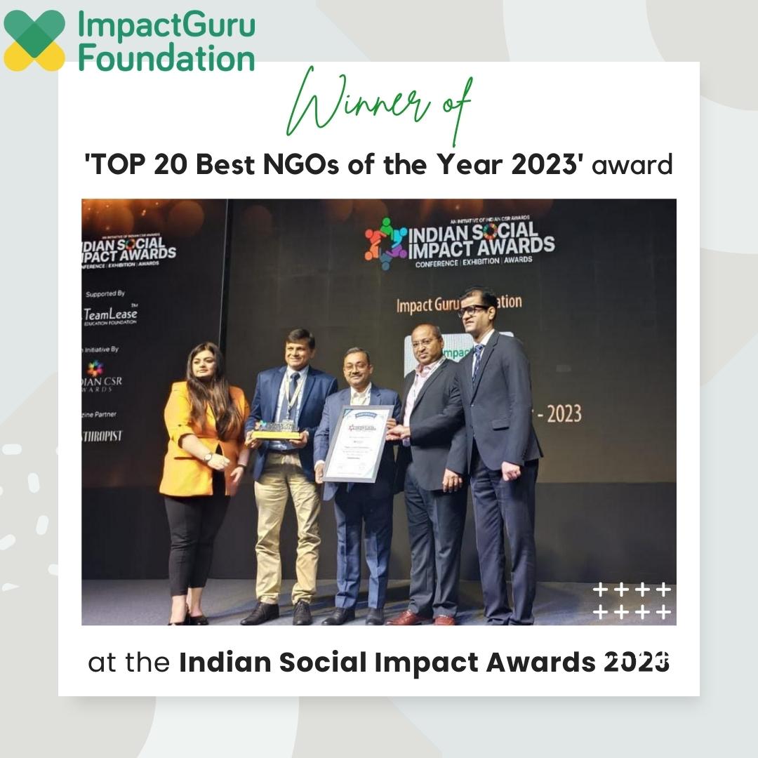 We are pleased to announce that we are the recipients of the TOP 20 Best NGOs of the Year 2023 award at the Indian Social Impact Awards 2023 conducted on 21st January. This award is the result of undying support from our dear partners &amp; donors.