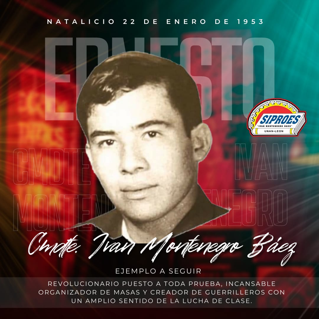 Cmdte Iván Montenegro Báez, nos deja su legado de mística, compromiso y lealtad a esta Patria Linda y siempre libre.
¡¡¡Viva el Cmdte. Iván Montenegro Báez!!!
#UnidosEnVictorias
#MasVictoriasPuebloPresidente
#LeonRevolución