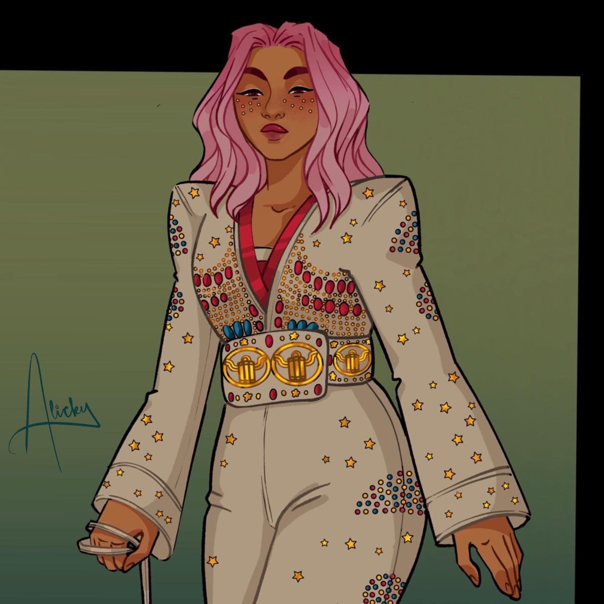 🍩 Everything Everywhere All at Once 🍩 There was so much going on in this movie and I loved it! Gotta say though that this look was definitely a stand out for me 😍 
.
.
.
#digitalart #procreate #everythingeverywhereallatonce #illustration #stephaniehsu #art