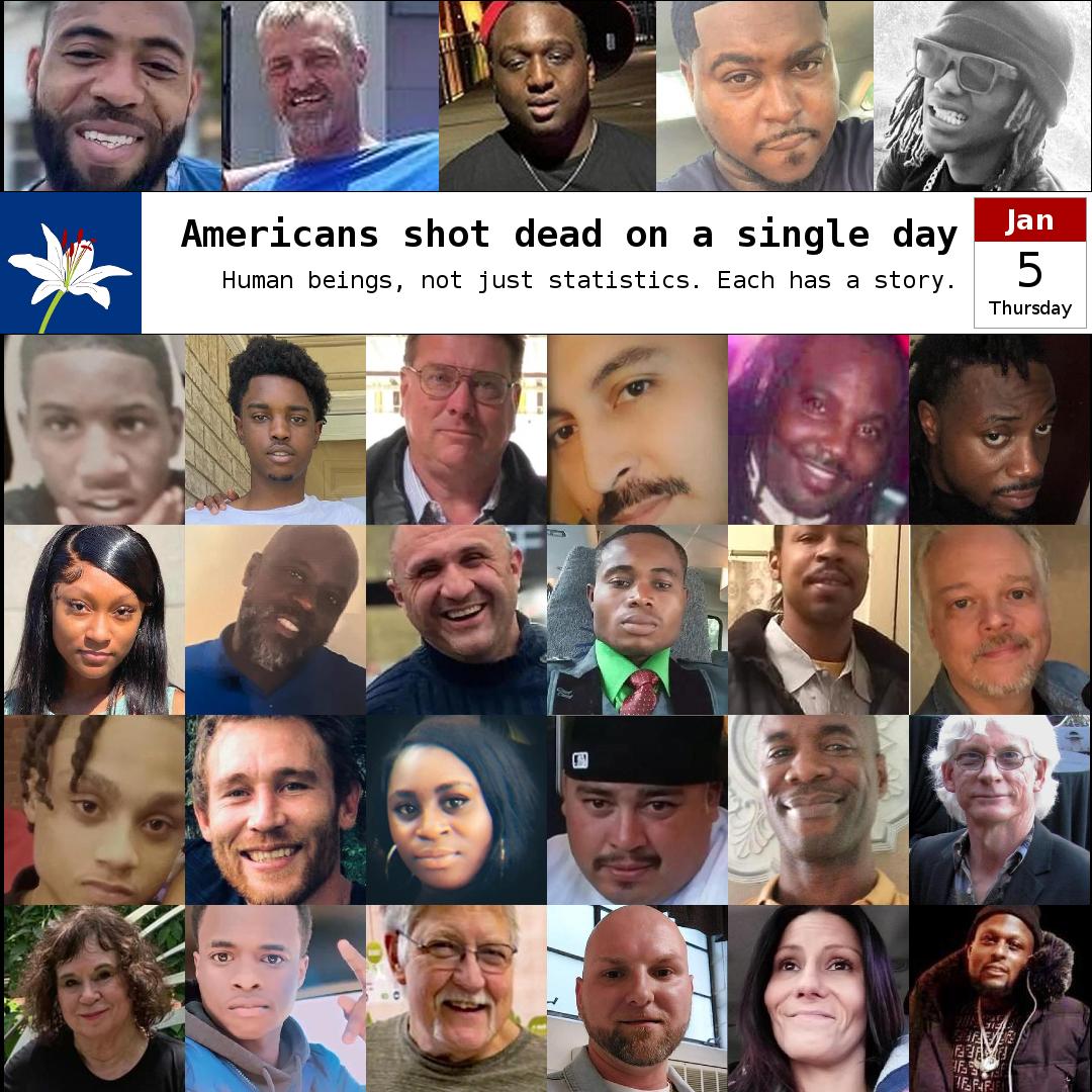 National Gun Violence Memorial on Twitter: &ldquo;Americans shot dead on