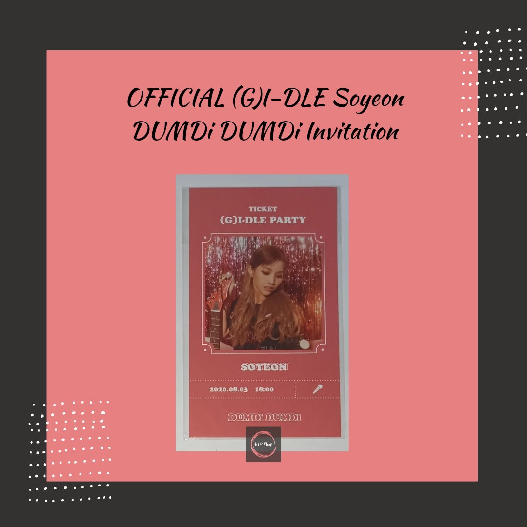 HIPShopp's tweet photo. WTS | LFB | PH
OFFICIAL (G)I-DLE Soyeon DUMDi DUMDi Invitation
• on hand
• in good condition

You may order at https://t.co/U514Adt9jR.

Strictly NO cancellation of order.

#Kpop #GIDLE #Soyeon #DUMDiDUMDi #Invitation https://t.co/N8Z21AbK8X