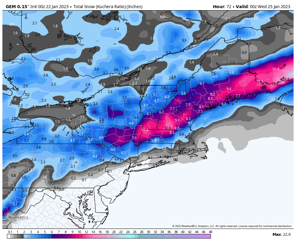 weatherwilly's tweet photo. Good morning...just arrived home from traveling so more updates later...For now, I think the Can model has best handle on tnt-tomorrow storm in terms of snowfall placement...I have a feeling some other models are overdoing snow to the south...we then turn focus to Wed storm https://t.co/xiPYqmC81O