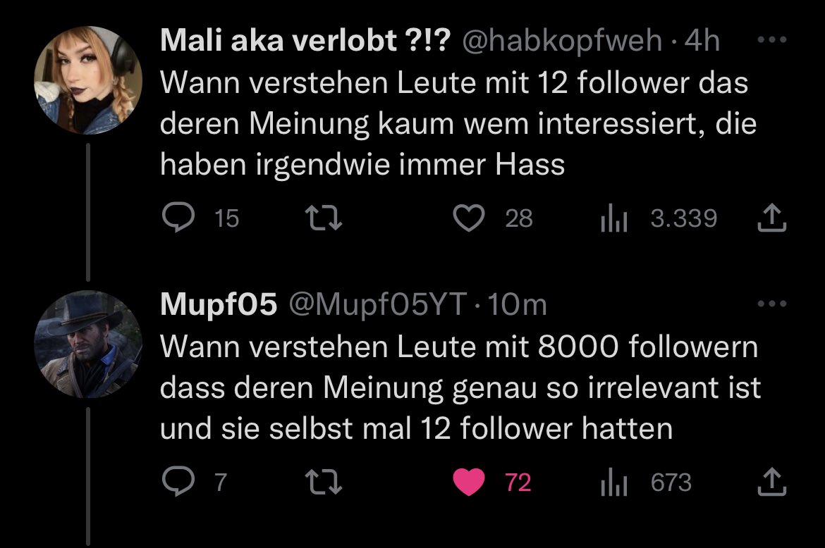 Muff mit einem knackigen W