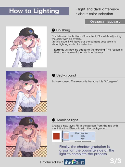 This is a summary of what I am aware of in terms of light and dark differences and color selection.I would be happy to help you with your coloring and lighting problems.#illustration #bandori 