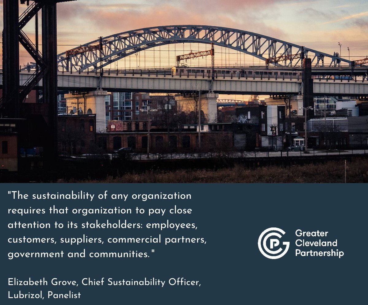 Ahead of our highly-anticipated and sold out #GCPSustainability Summit we talked to Elizabeth Grove from @LubrizolCorp about why #sustainability matters in #GreaterCleveland: lnkd.in/gtS7z4BH
#allin  #DynamicBusiness #AppealingCommunity #Cleveland