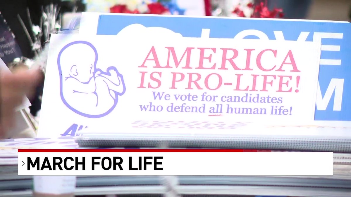 News4SA's tweet photo. Pro-life marchers take over downtown San Antonio on the 50th anniversary of Roe v. Wade. https://t.co/ZLjAD6MWnR https://t.co/I7zJGe5bN3