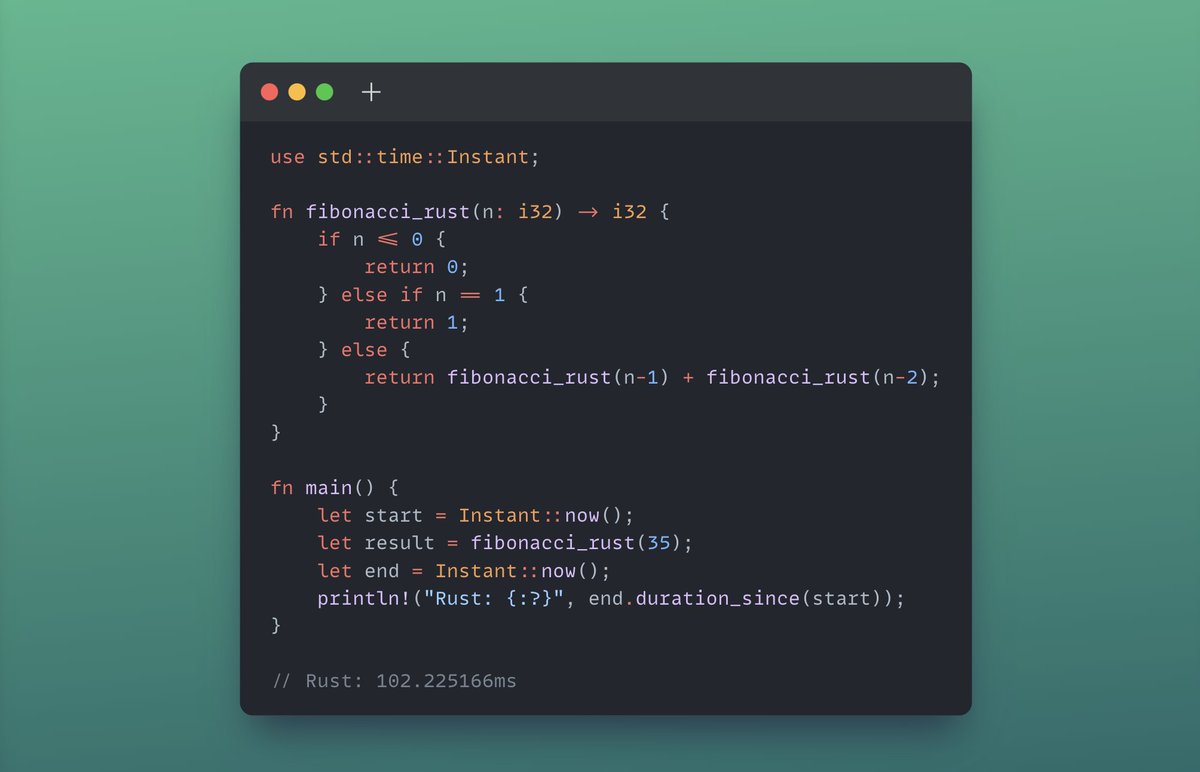 Twitter, forget JavaScript for a second. Take a look at Rust. Rust ...