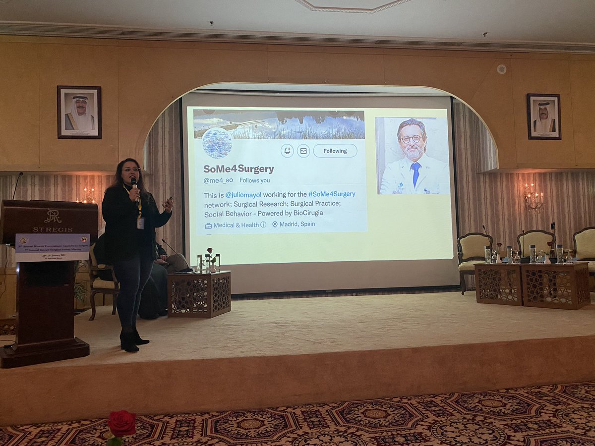 SWexner's tweet photo. @A160186 delivers a superb inspirational lecture on her creation: @Me4Trauma which has become THE global #SoMe4Surgery community for trauma @KuwaitiSurgSoc #AKUPAS2023 🇰🇼 @Dr_Khoursheed HUGE CONGRATULATIONS Dr. Al-Hasan Very proud that you are an integral part of @SurgJournal https://t.co/PD78OHCIpC