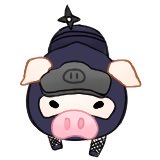 KOROMARCHI's tweet photo. ブタ忍者が出現!
超可愛い豚をもっと出荷しよう！ https://t.co/Tg1f4DR0h8
