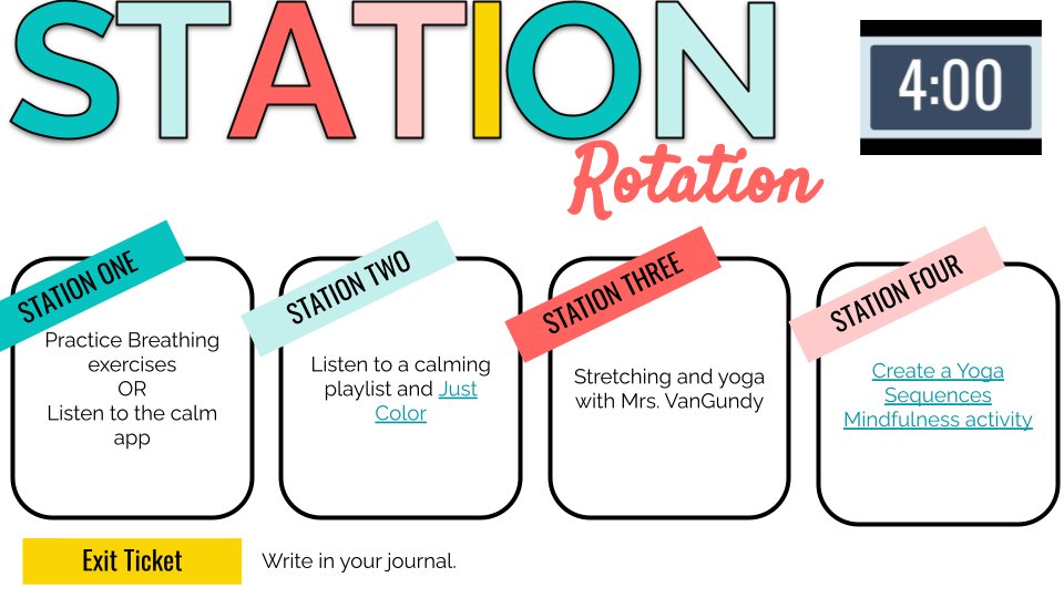 Creating a Yoga and Mindfulness station rotation in the classroom is a great way to promote physical and mental well-being. It can help ss focus, reduce stress and anxiety, and improve overall learning. 

bit.ly/3wlKOTq

#edtech #ditchbook  #ETCoaches#googlei #educoach