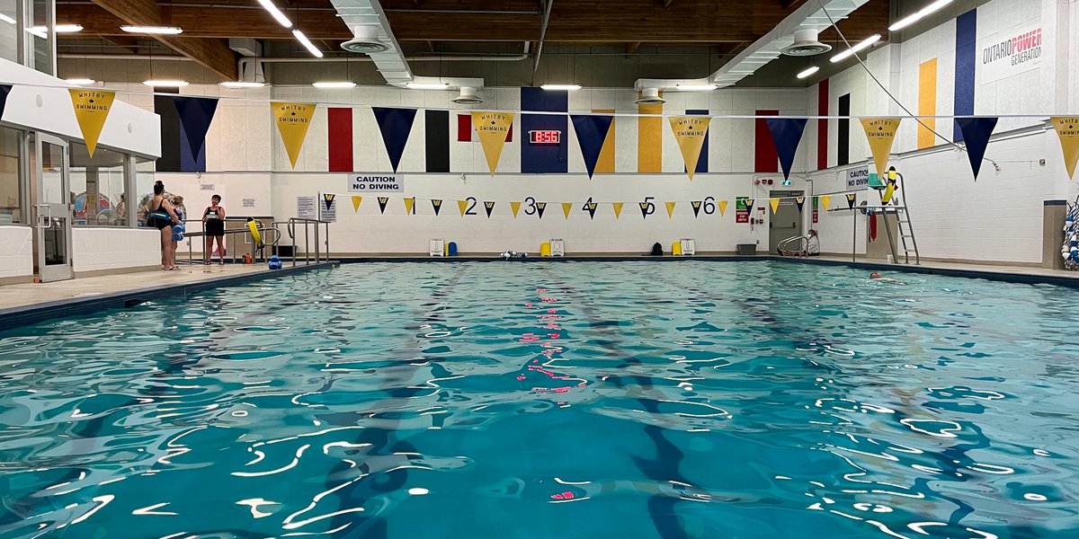 TownofWhitby's tweet photo. Anne Ottenbrite Pool is open and ready for swimmers! Enjoy yourself at one of our public swims. Check out the schedule here: https://t.co/PsPi5EEX3T #ActiveWhitby https://t.co/9nM0NVgrek