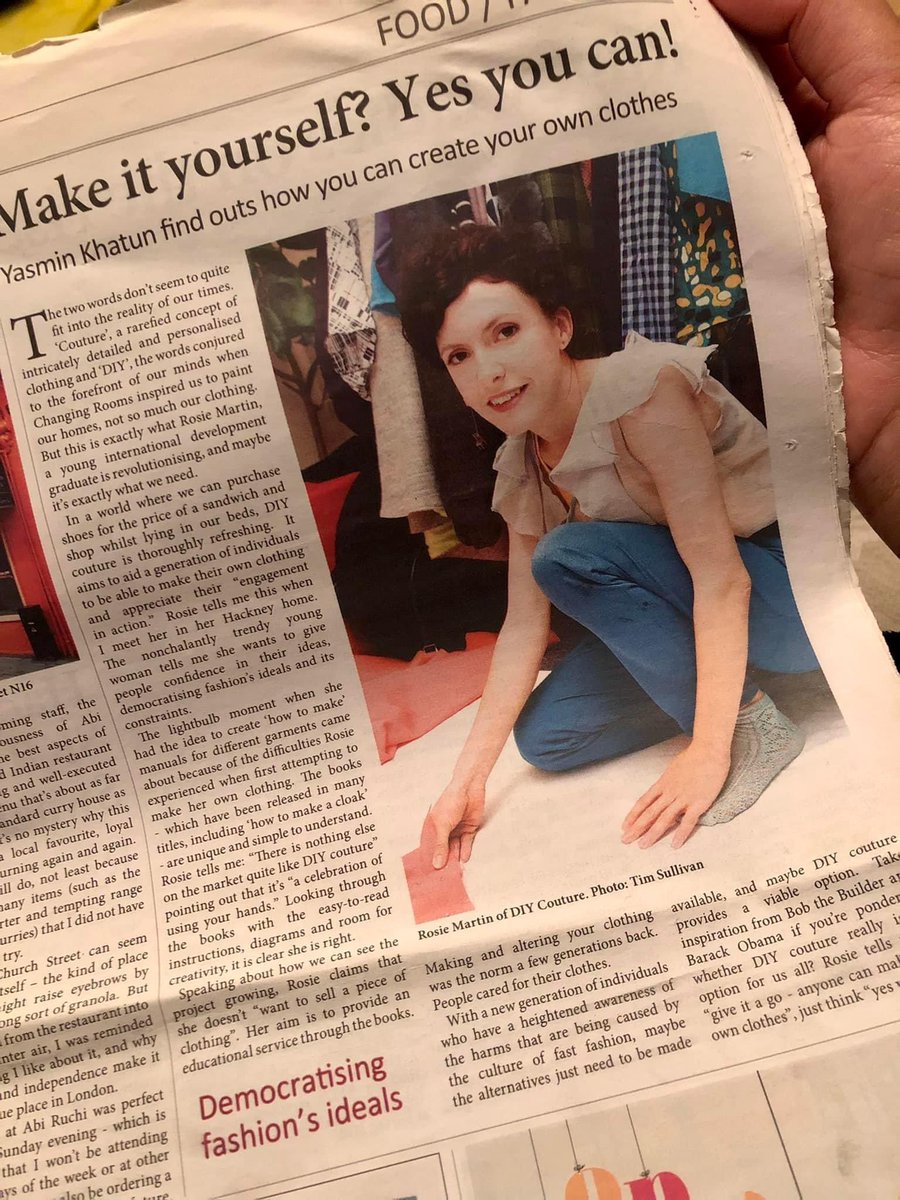 Latest FB memory… courtesy an old find from my mums ‘Make it yourself’ #fashion my first piece for <a href="/hackneycitizen/">Hackney Citizen</a> w/ <a href="/diycouture/">Rosie Martin</a> in Nov 2010! 👗