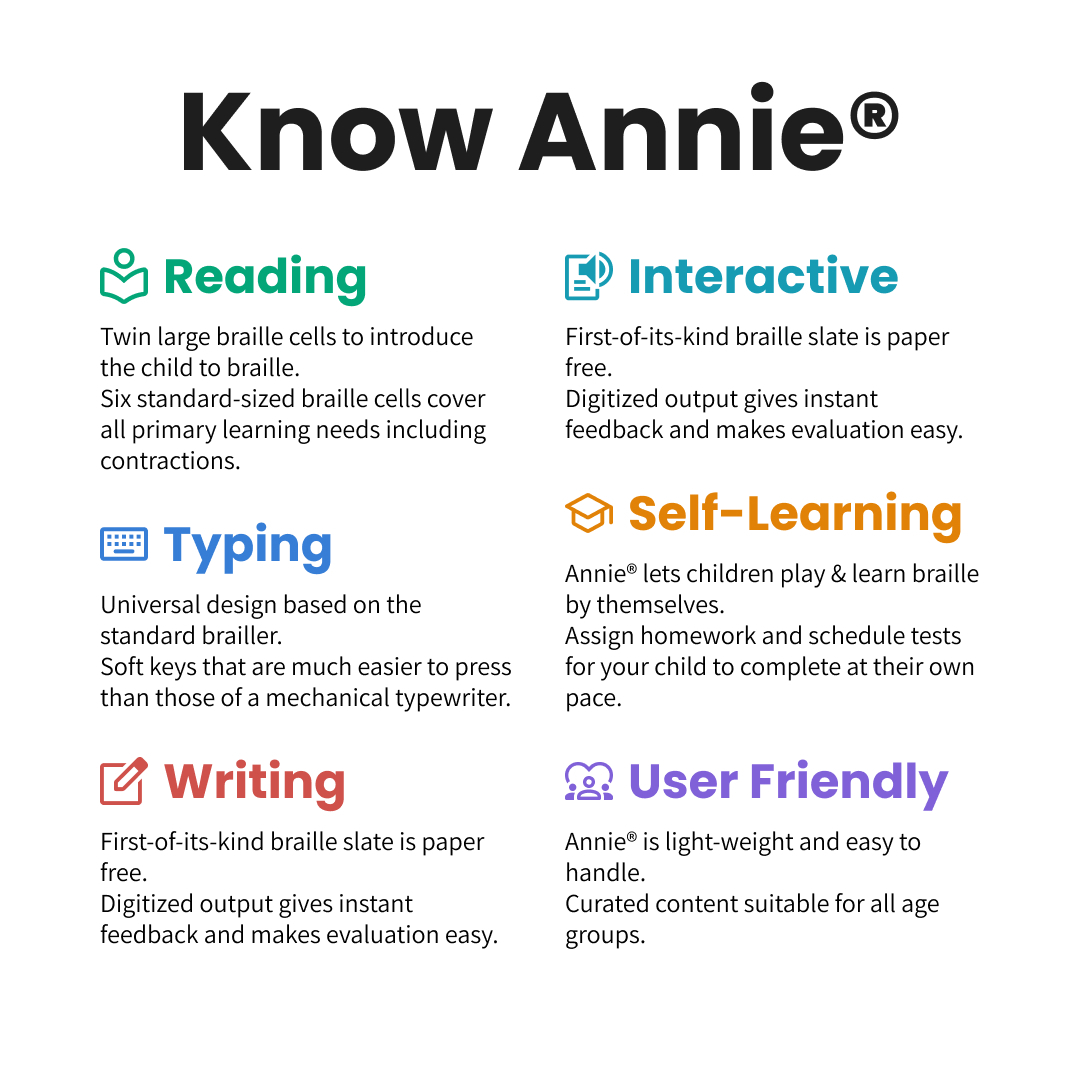 thinkerbelllabs's tweet image. Annie: The World&apos;s First Self-learning Braille Literacy Device. Know more about Annie by clicking here. 

thinkerbelllabs.com/annie

#literacy #education #reading #writing #inclusive