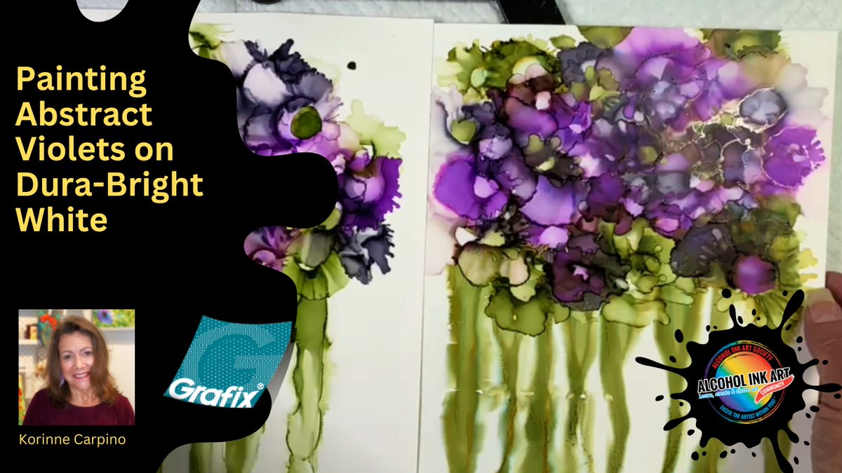 aiartcommunity's tweet photo. DAY 7 - Painting Abstract Violets with Alcohol Ink - https://t.co/321raklfgr   #grafix #grafixarts #grafixartsplastics #grafixdurabright @artsgrafix https://t.co/mhGbYXn4l8
