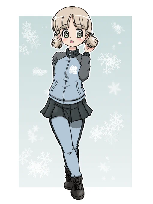 #週末ガルパンお絵描き120分一本勝負#週末ガルパンお絵描き120分一本勝負20230122お題「継続高校」からアキちゃんです先ほど上げた絵のジャージの胸のマークが入ってなかったので貼りなおします 