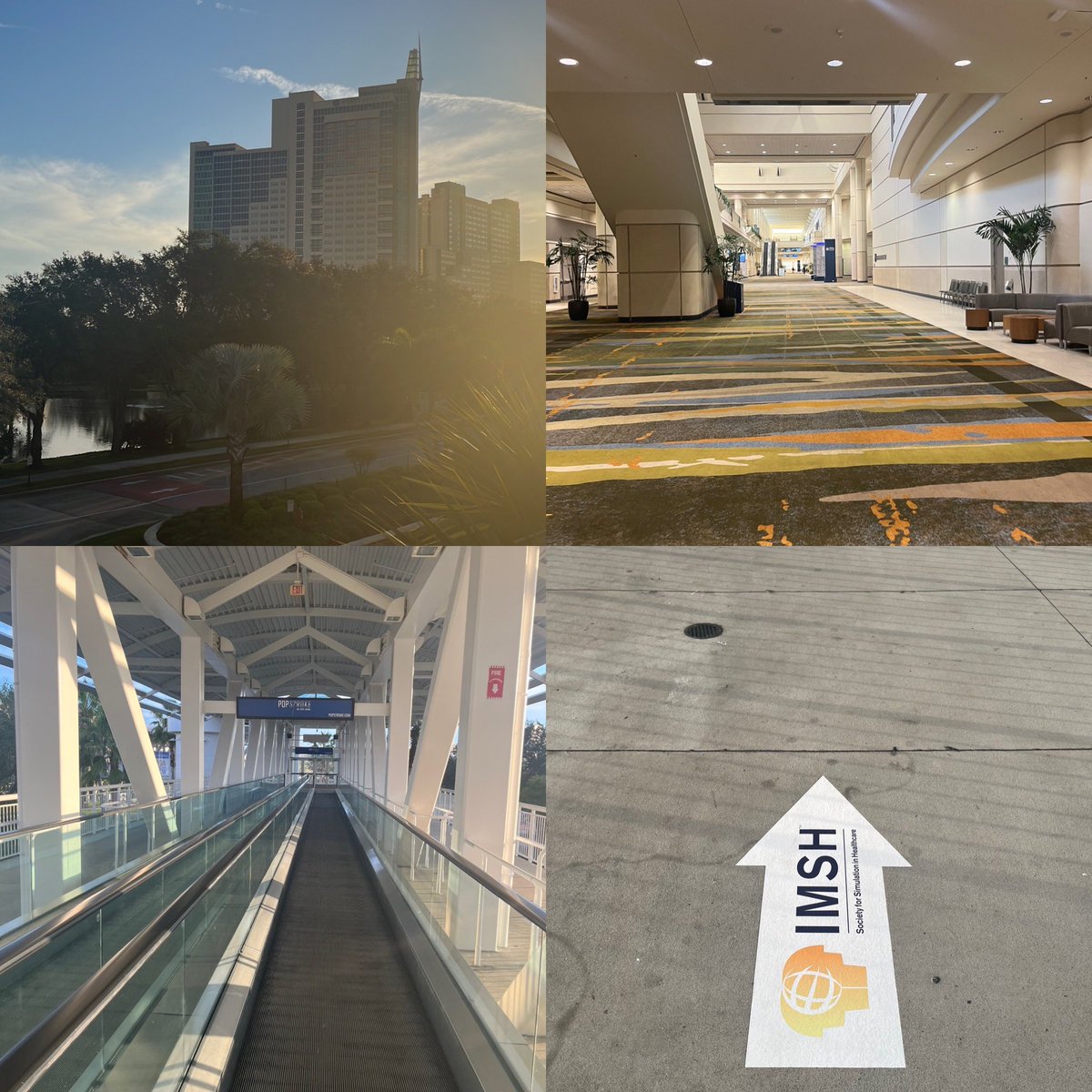 Sharonmasky's tweet photo. I was so glad that l did not do the sim run this morning at #IMSH2023 cause I did the equivalent searching for the north concourse at the Orange County Convention Center #justIMSHthings #goodmorningorlando #notsimulation https://t.co/DxkfvFK7gj