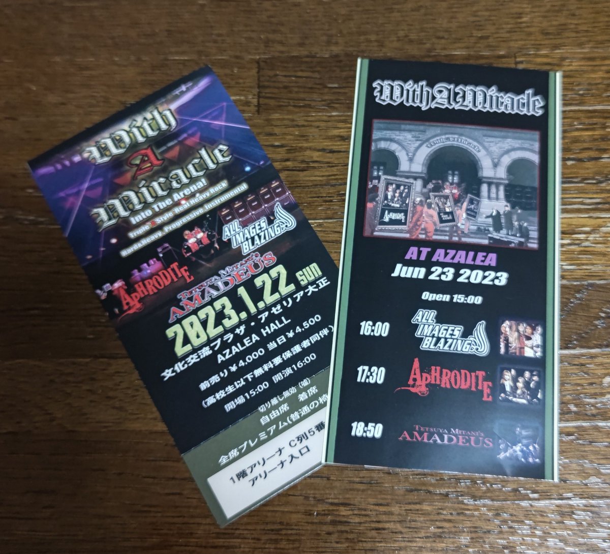 yuko430802's tweet photo. アゼリア大正でのライブ「With A Miracle」🎶
久しぶりの爆音を浴びて来ました。
活動休止に入るAIB、復帰する日を楽しみにしています。🙏🍀
APRODITEはいつ観ても最高のライブ。😊💕
AMADEUS音の圧が凄まじい。⚡️
#アゼリア大正
#ALLIMAGESBLAZING #AIB
#APRODITE #AMADEUS https://t.co/Lw1LowwmS1