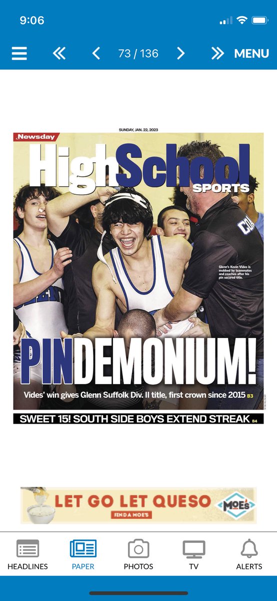 Glenn Wrestling wins Dual Meet County Championship!! Congratulations to our John Glenn Student Athletes and Coaches !! WE ARE JOHN GLENN!!!