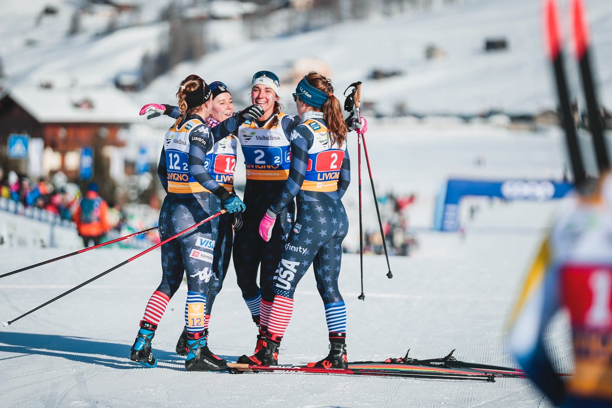U.S. Ski & Snowboard Team (@usskiteam) on Twitter photo Team sprint days are the best days. 🇺🇸
<a href="/juliakernski/">Julia Kern</a> x <a href="/rosiewbrennan/">Rosie Brennan</a> take home THIRD in the Livignio Team Sprint- glitter, face paint, relay socks and all.
<a href="/AlaynaSonnesyn/">Alayna Sonnesyn</a> x Lauren Jortberg 11th, wrapping up a speedy relay day for the U.S. cross country women ‼️ Team sprint days are the best days. 🇺🇸
<a href="/juliakernski/">Julia Kern</a> x <a href="/rosiewbrennan/">Rosie Brennan</a> take home THIRD in the Livignio Team Sprint- glitter, face paint, relay socks and all.
<a href="/AlaynaSonnesyn/">Alayna Sonnesyn</a> x Lauren Jortberg 11th, wrapping up a speedy relay day for the U.S. cross country women ‼️