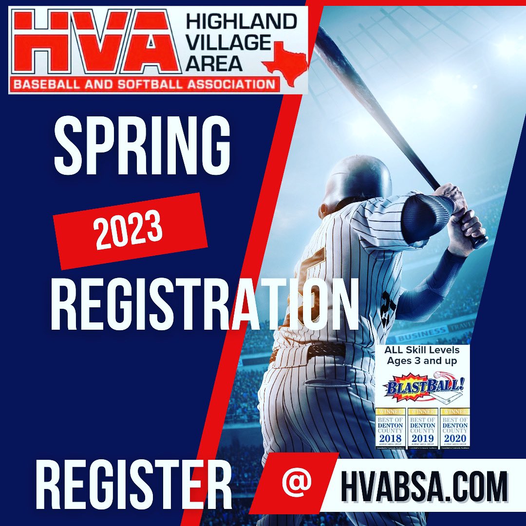 HvabsaStorm's tweet photo. #registration #baseball #softball #highlandvillage #flowermound #lantana #argyle #bartonville #corinth #denton #lewisville #blastball #teeball #coachpitch #kidpitch #slowpitch #fastpitch https://t.co/O5yiu1IE9Q