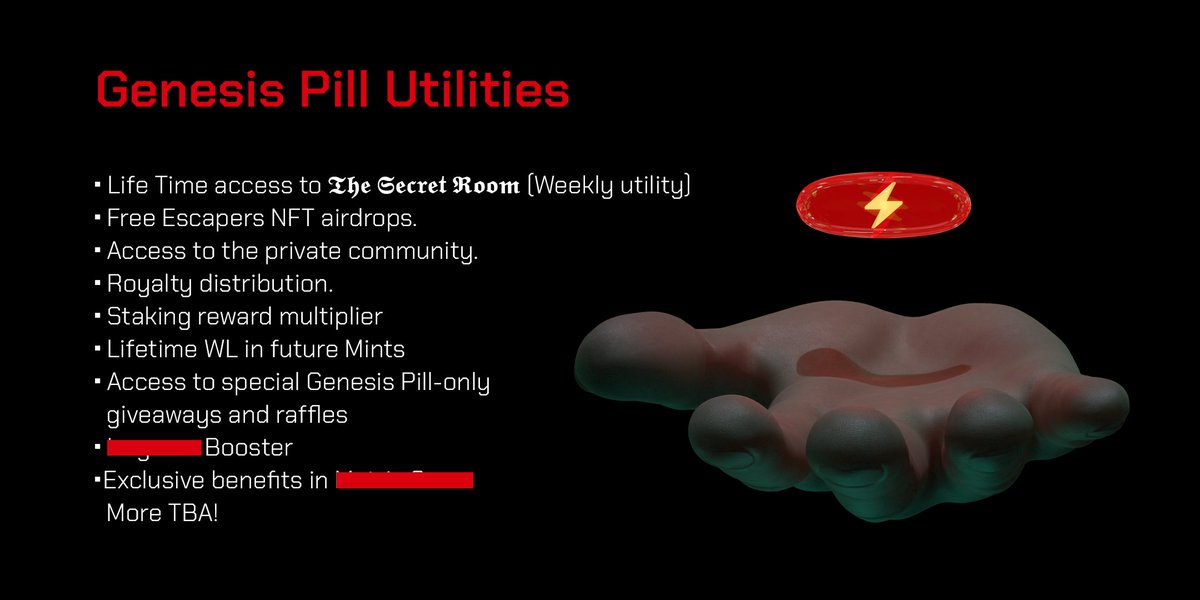 MatrixEscapers's tweet photo. What is real?

Take the Red Pill and find out
The adventure of a lifetime awaits

🚨Transmission to stage 2 starting...🚨
You may want to hold at least 1 pill before that.
Giving away 1 pill👇
- ❤️ RT &amp; Tag friends
https://t.co/V78w7ctltd

72h
#CNFT https://t.co/nwwY2tad9P