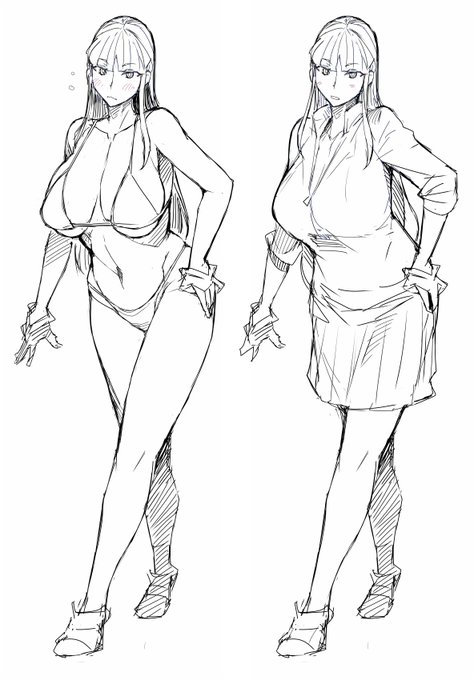 前に描いたセルベリアさんぽいひとを加筆 