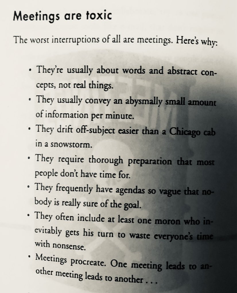 Do you agree? I particularly like the moron point

#Meetings #meetingsmeetingsmeetings #corporatemeetings #teammeetings