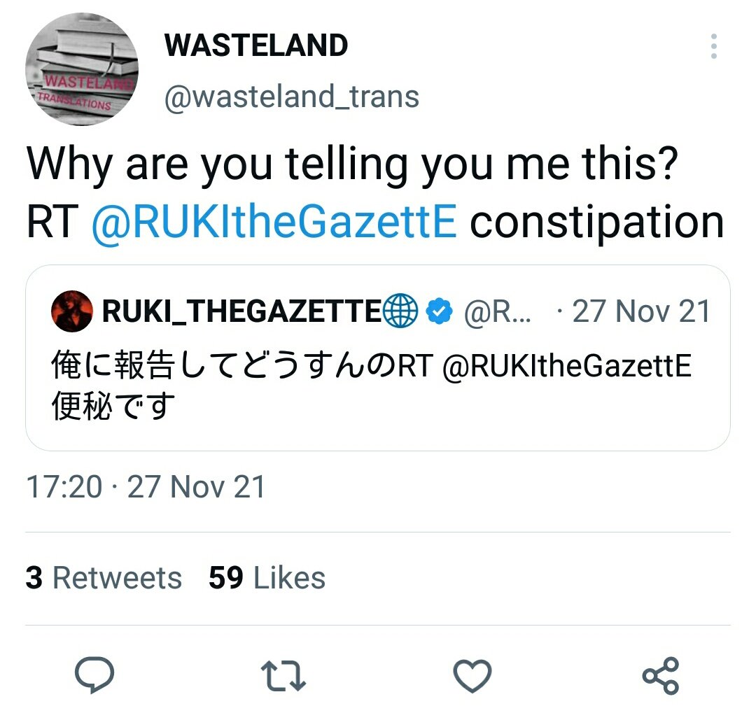 barababala's tweet photo. Now Ruki is accepting his fate. Caring about everyone's disgestive health, even provide us with Koron's meme
#character_development https://t.co/M1gwyjMYBX