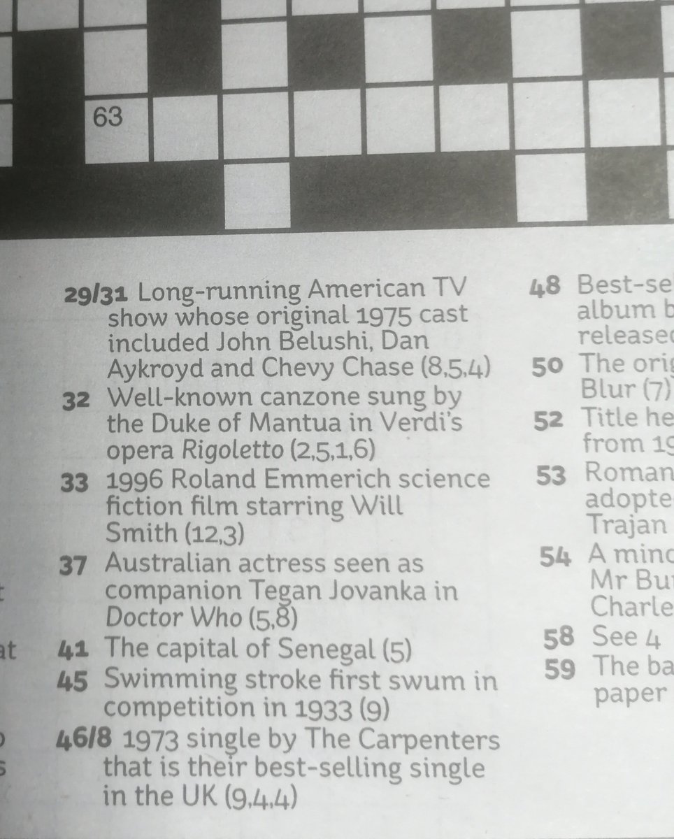 Bill_R_Marsh's tweet photo. @jfmouthonlegs Struggling to get 37 Down in the i Weekend crossword. Any ideas? https://t.co/OaJ6HySN8q