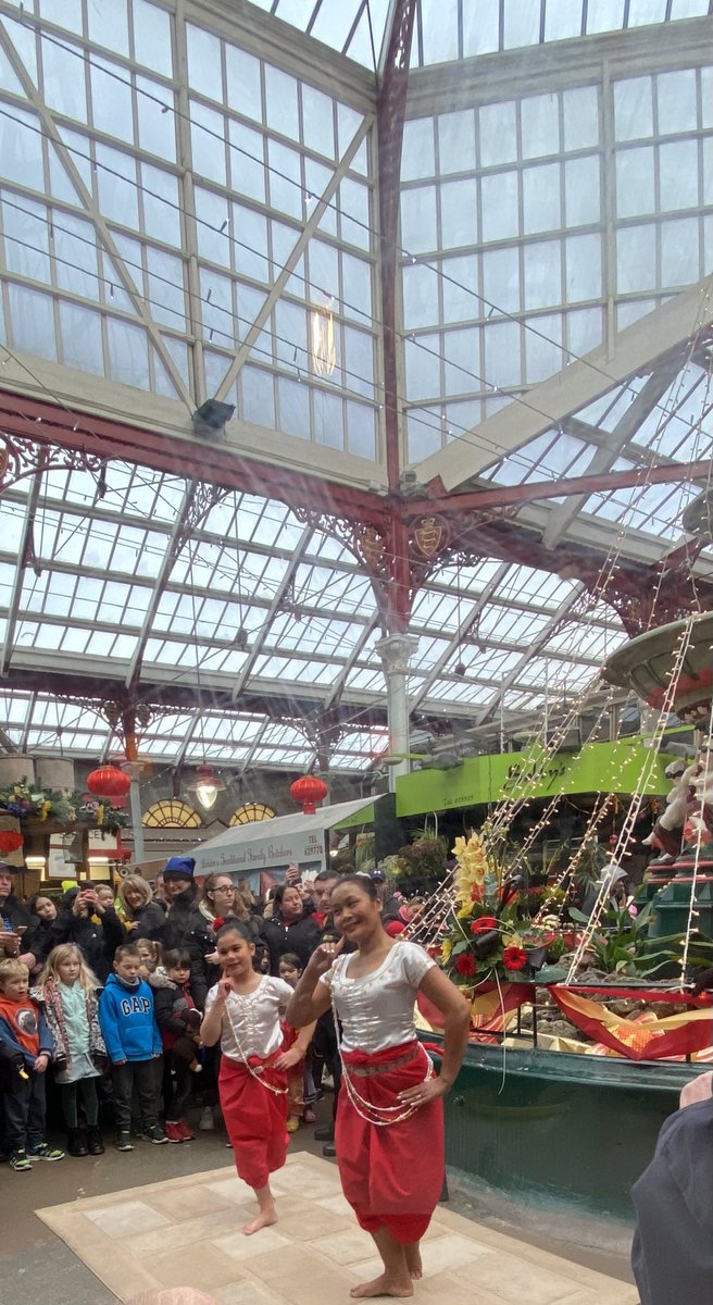 Our packed Victorian market enjoying these beautiful dancers. #lunarnewyear #labouchejersey #visitjersey