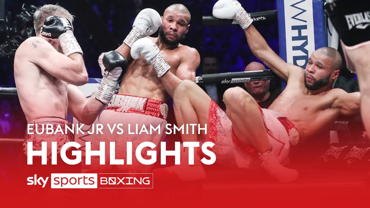 Sky Sports Boxing on "𝐇𝐈𝐆𝐇𝐋𝐈𝐆𝐇𝐓𝐒! Watch back as Liam Smith spectacularly stopped Chris Eubank Jr Manchester! 🎥💥 📺 Book the #EubankSmith repeat on Sky Sports Box Office at 3pm! @