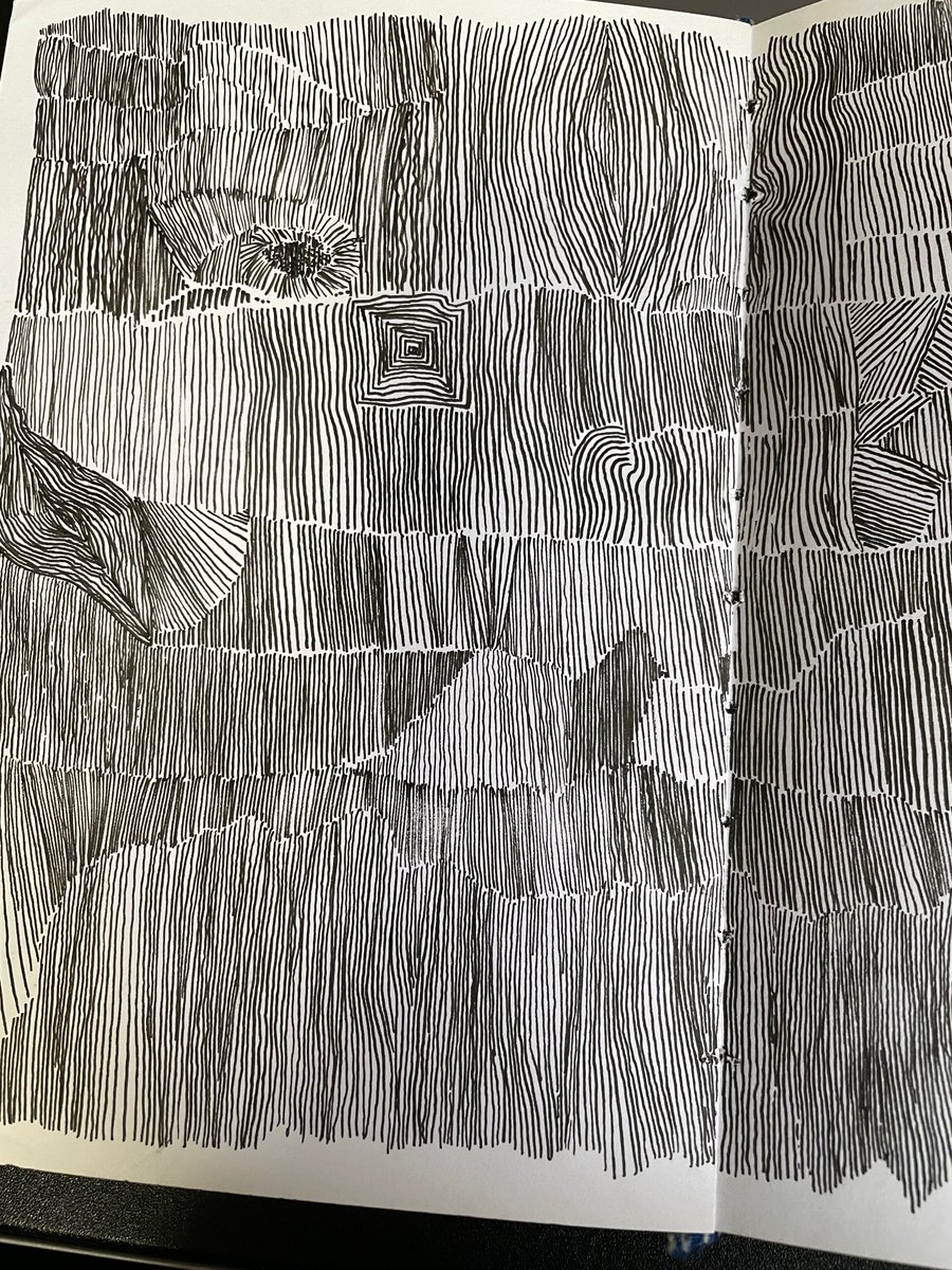 izzybbcomics's tweet image. line and pattern sketchbook pages