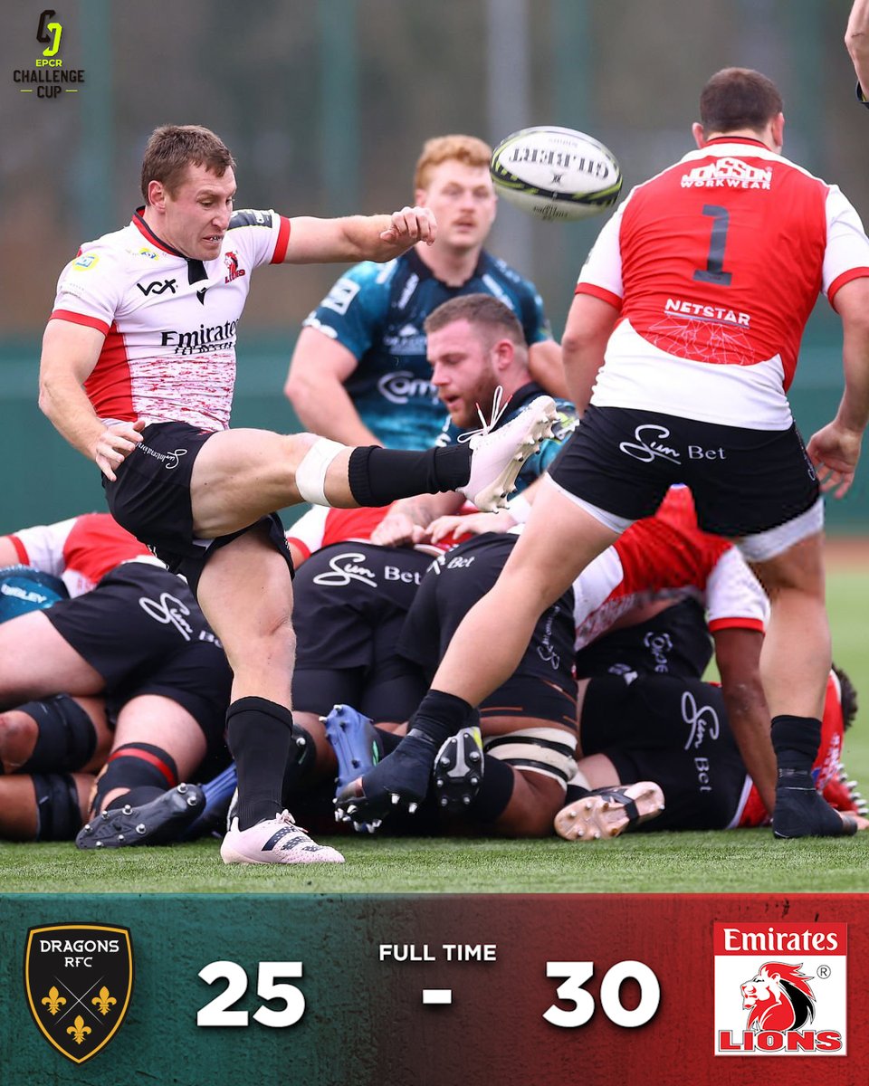 SARugbymag's tweet photo. The @LionsRugbyCo are through to the #ChallengeCupRugby Round of 16! 🦁

#DRAvLIO https://t.co/eem1pG4Zqg