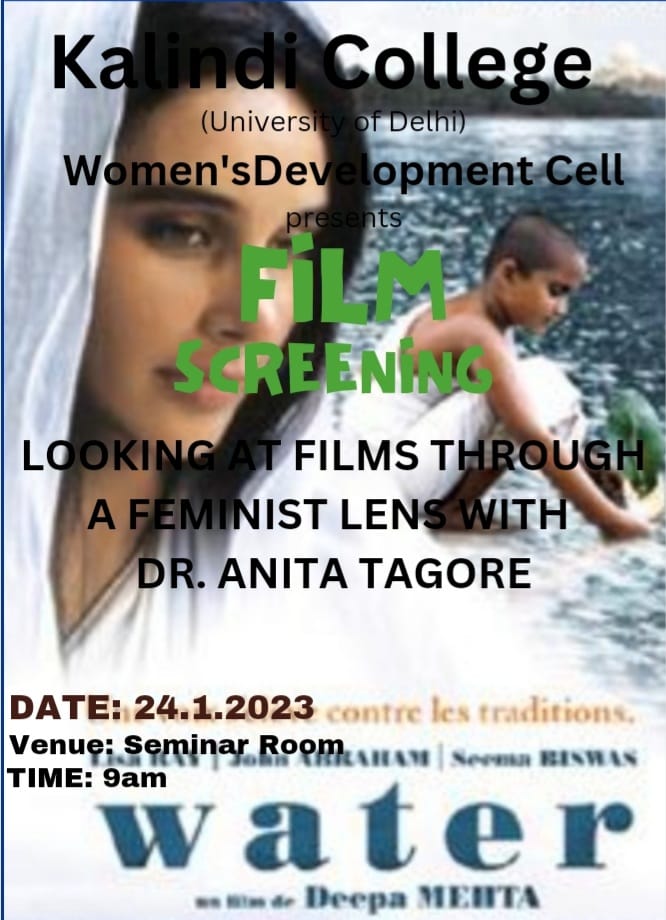 CollegeKalindi's tweet photo. #KalindiCollege #WomensDevelopmentCell presents #FilmScreening with Dr. Anita Tagore https://t.co/1cc4Z27RCW