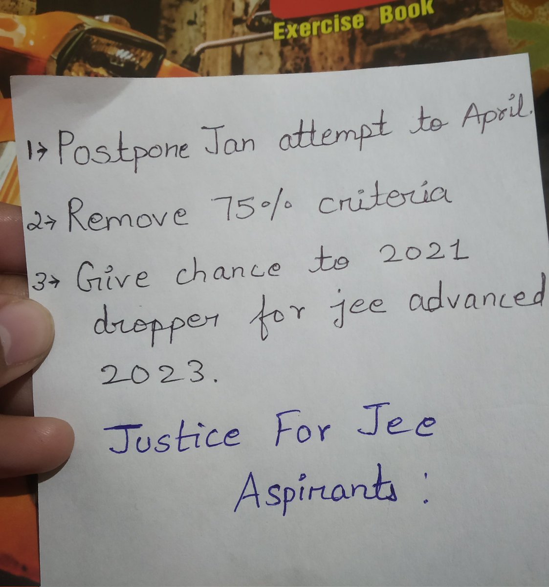BuffyBuff7's tweet photo. #JusticeForStudents
#jeemainsinapril2023
#ModiJiSaveJEE23Students
Even we #JEE students tried alot.. but nothing happened. https://t.co/t5H1w2u04m