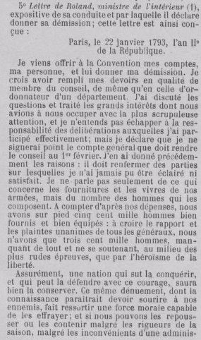 1792_1815's tweet photo. 22 janvier 1793 #Roland, ministre de l’#Intérieur, dans une lettre adressée à la #Convention, donne sa démission. Cette lettre est lue le lendemain à l’Assemblée. Il est remplacé par #Garat. Roland, apprenant l’exécution de sa femme le 8, se suicidera le 10 novembre 1793. https://t.co/zVagfBm7hz