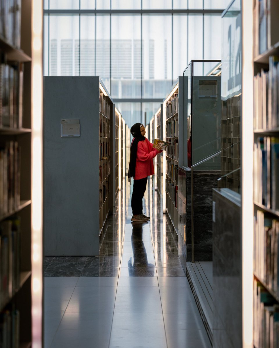 ikhurramsalman's tweet photo. Taken at the Qatar National Library. 

When can we have such places in Bahrain? https://t.co/QAih3xyK01