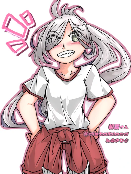 朝霜さん(ジャージのすがた)#艦これ版深夜の真剣お絵描き60分一本勝負#艦これ版真剣お絵描き60分一本勝負_20230122 